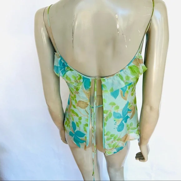 ZARA SILK CHIFFON TOP - Picture 9 of 10